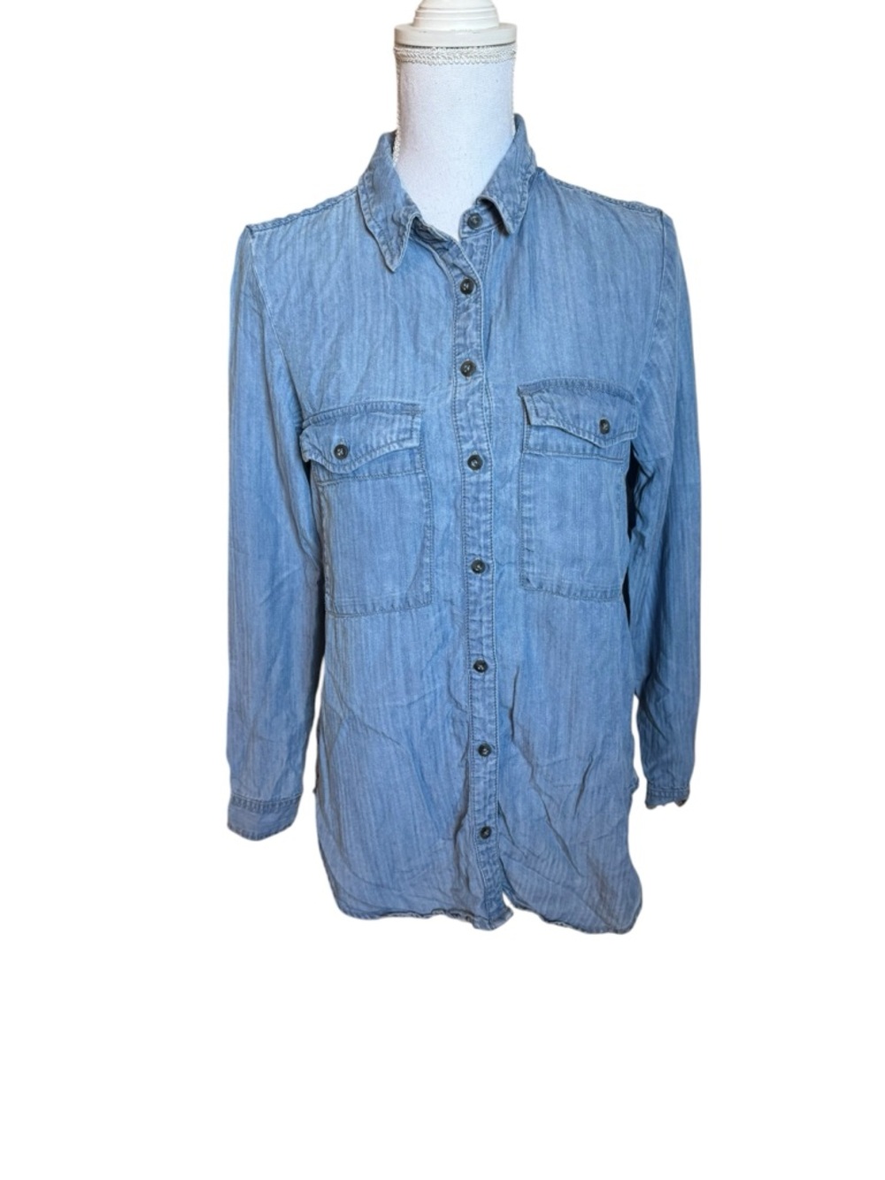 Anthropologie Pilcro and the Letterpress The Cate Classic Chambray Shirt X-Small